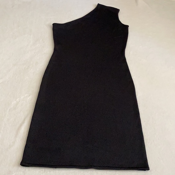 {RL} Ralph Lauren | Black Label One Shoulder Silk Blend Dress Black (2 ?) - Picture 8 of 16
